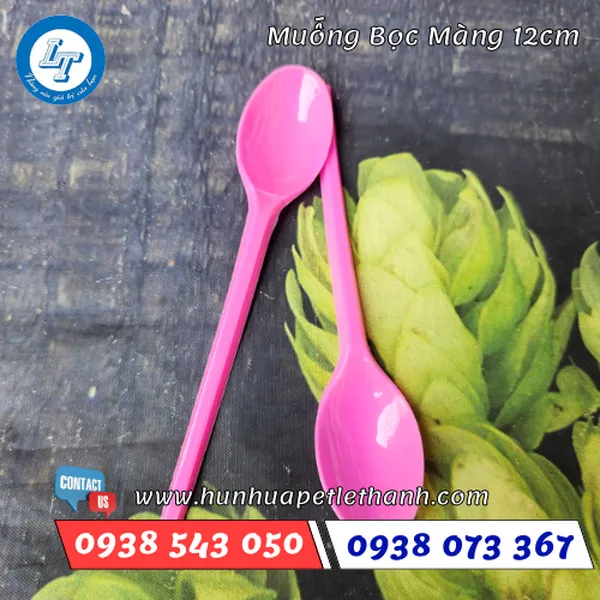 MUỖNG NHỰA BỌC MÀNG 12CM