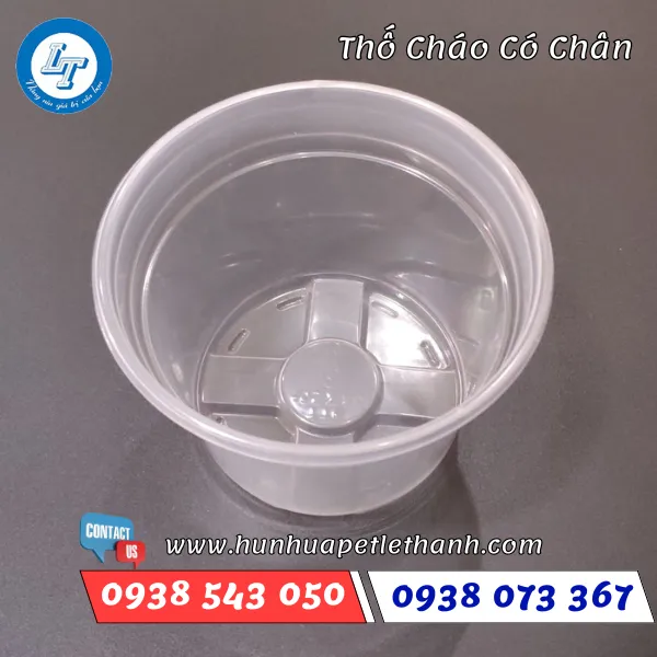 THỐ NHỰA ĐỰNG CHÁO CÓ CHÂN
