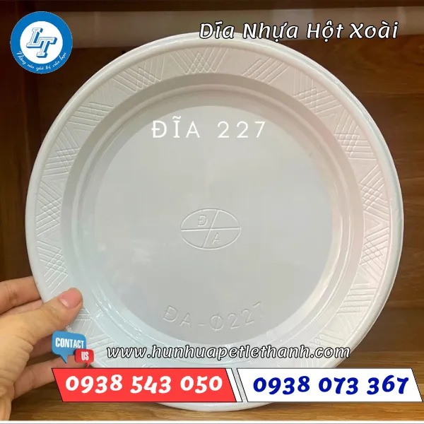 DĨA NHỰA TRÒN TRẮNG ĐỤC