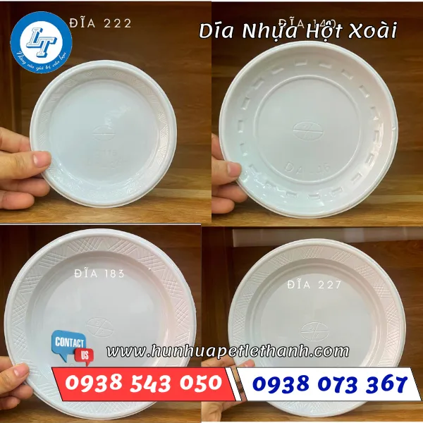 DĨA NHỰA TRÒN TRẮNG ĐỤC