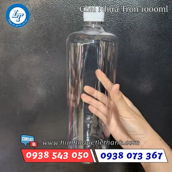 CHAI NHỰA TRÒN 1 LÍT DÀY