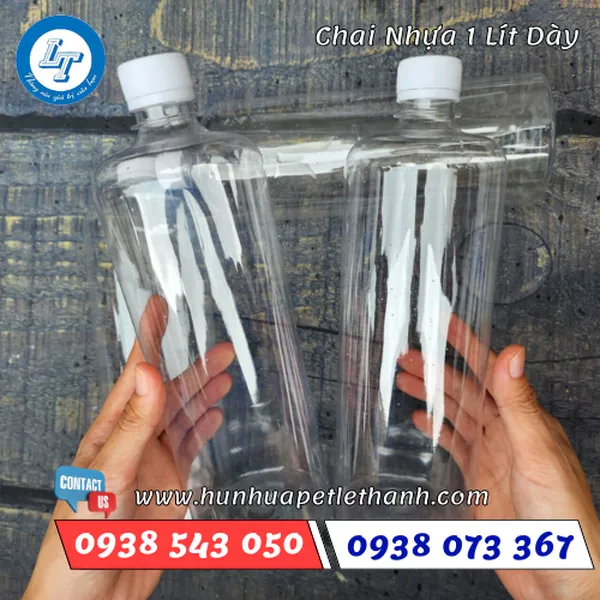 CHAI NHỰA TRÒN 1 LÍT DÀY