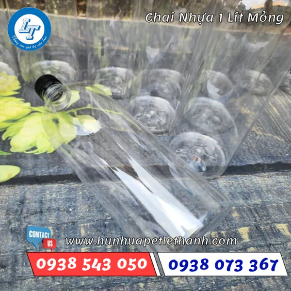 CHAI NHỰA TRÒN 1 LÍT MỎNG