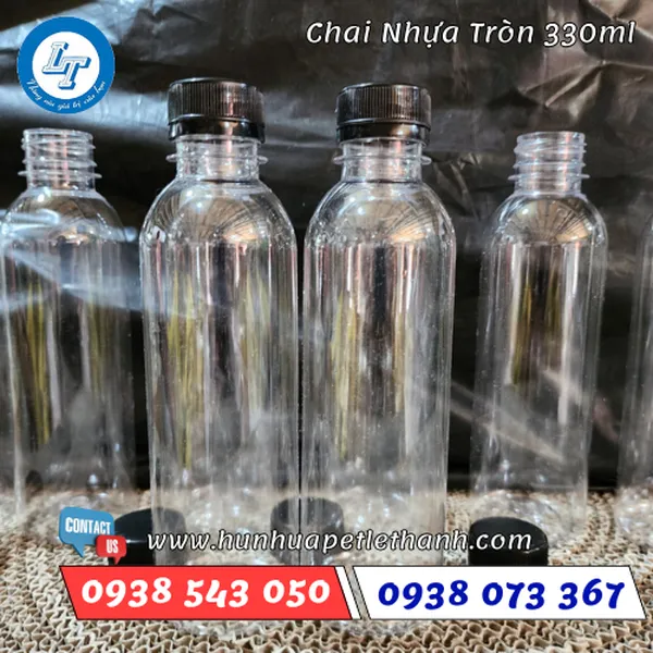 CHAI NHỰA TRÒN 330ML ( MIỆNG NHỎ)