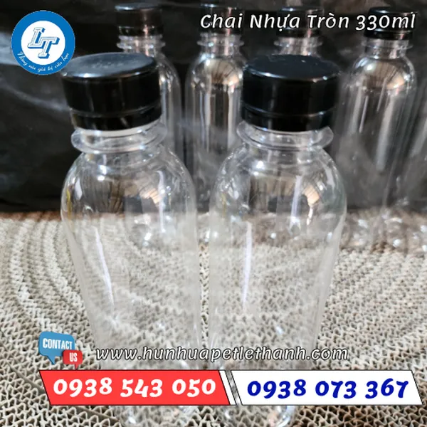 CHAI NHỰA TRÒN 330ML ( MIỆNG NHỎ)