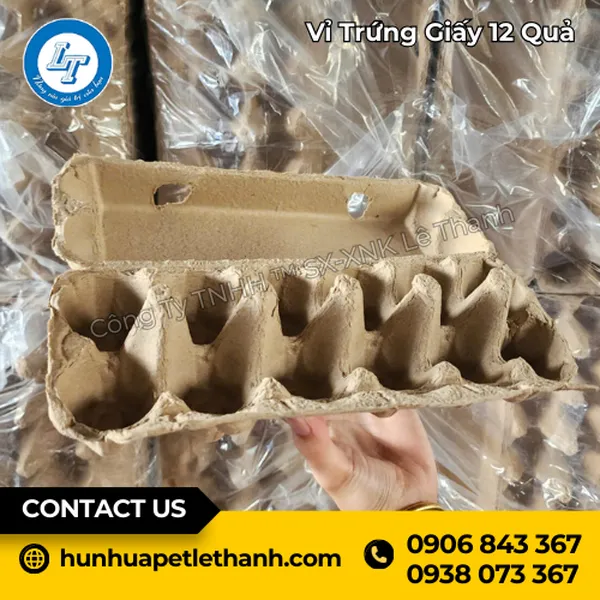 Vỉ Trứng Giấy 12 Quả