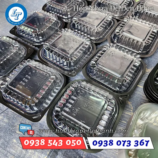 HỘP NHỰA ĐẾ ĐEN HT12 1 NGĂN