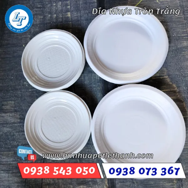 DĨA NHỰA TRÒN TRẮNG ĐỤC