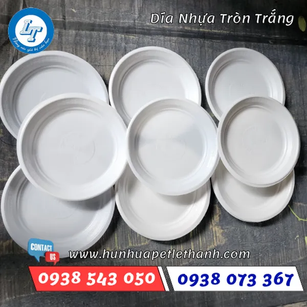 DĨA NHỰA TRÒN TRẮNG ĐỤC
