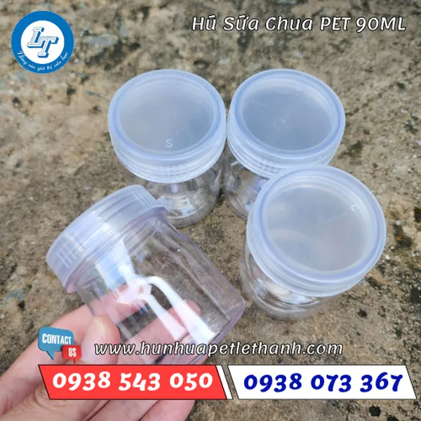 HŨ SỮA CHUA 90ML PET TRONG