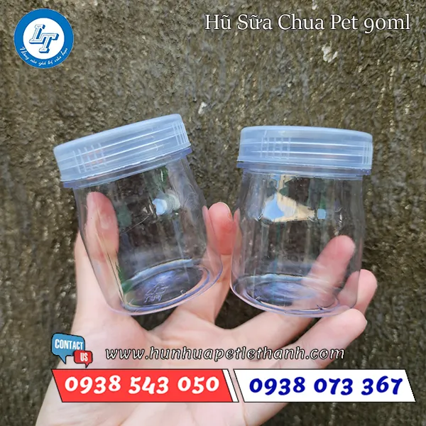 HŨ SỮA CHUA 90ML PET TRONG