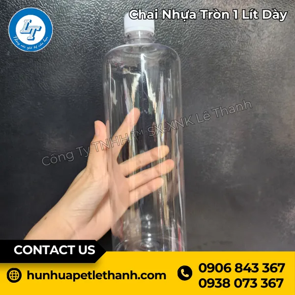 Chai Nhựa Tròn 1 Lít Dày
