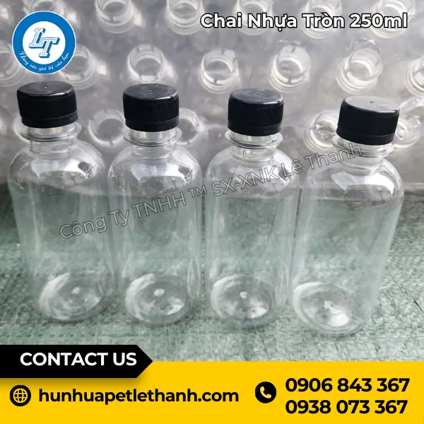 Chai Nhựa Tròn 250ml
