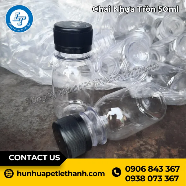 Chai Nhựa Tròn 50ml