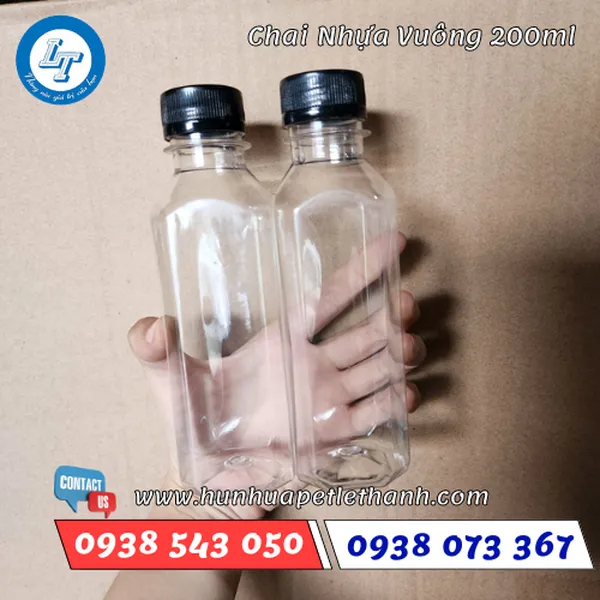 CHAI NHỰA VUÔNG 200ML