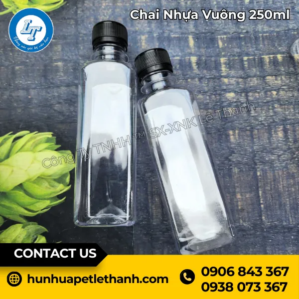 Chai Nhựa Vuông 250ml