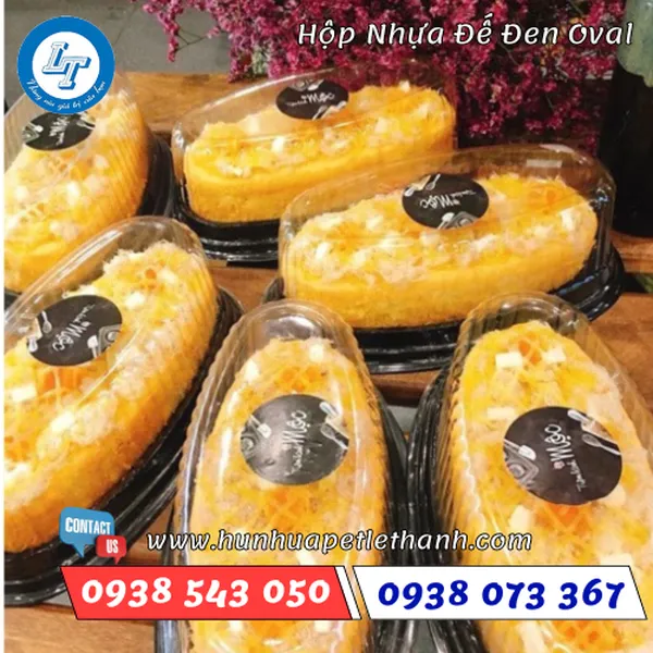 HỘP NHỰA OVAL ĐẾ ĐEN