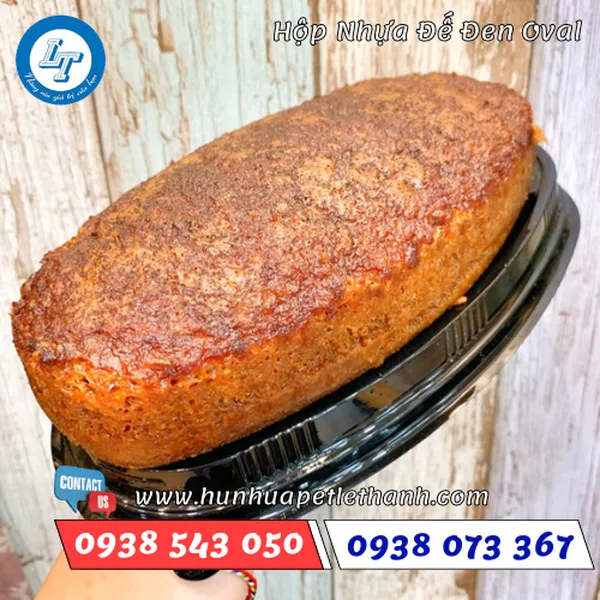 HỘP NHỰA OVAL ĐẾ ĐEN