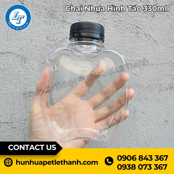Chai Nhựa Hình Táo Khuyết