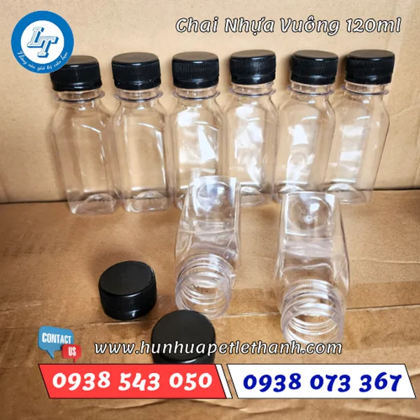 CHAI NHỰA VUÔNG 120ML