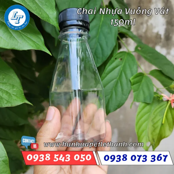 CHAI NHỰA VUÔNG VÁT 150ML