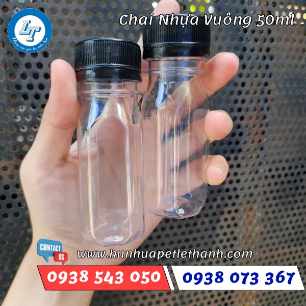 CHAI NHỰA VUÔNG 50ML