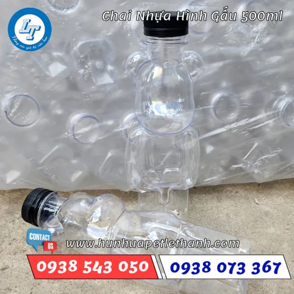 CHAI NHỰA HÌNH GẤU 500ML