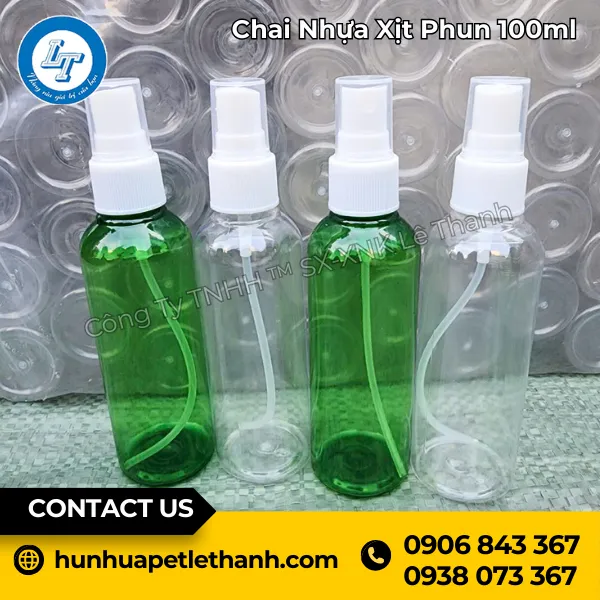 Chai Nhựa Xịt Phun 100ml