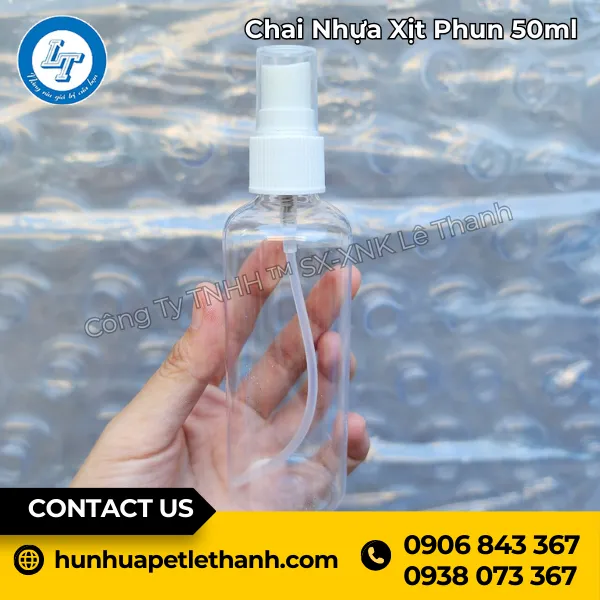 Chai Nhựa Xịt Phun 50ml