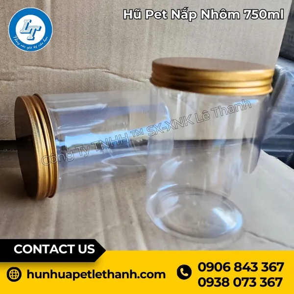 Hũ PET Nắp Nhôm 750ml