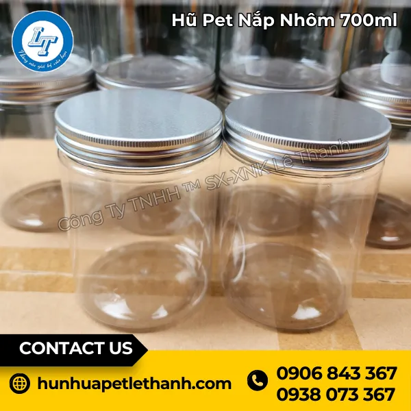 Hũ PET Nắp Nhôm 700ml