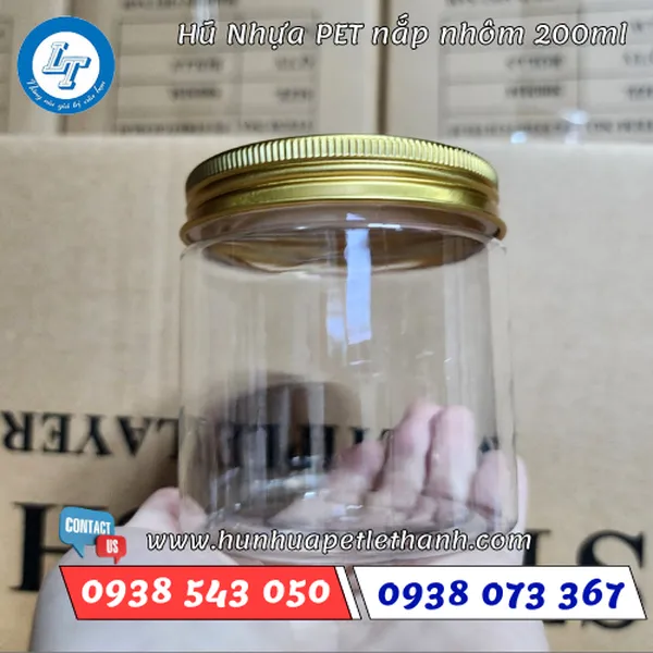 HŨ PET NẮP NHÔM 200ML