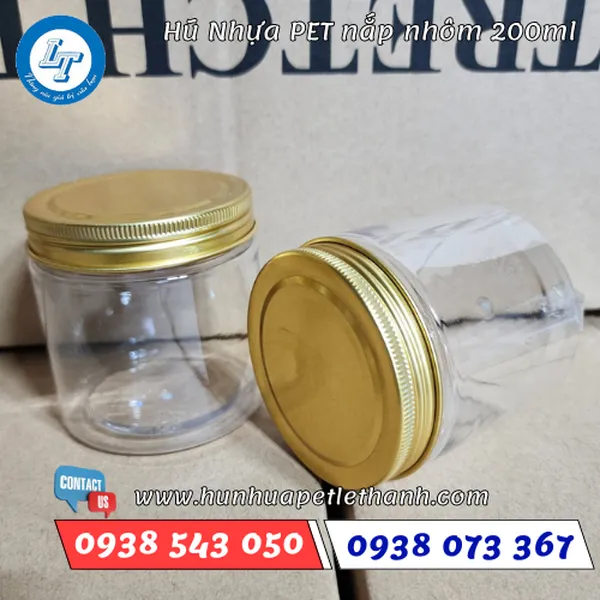HŨ PET NẮP NHÔM 200ML