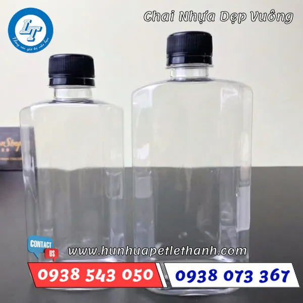 CHAI NHỰA DẸP 330ML VUÔNG