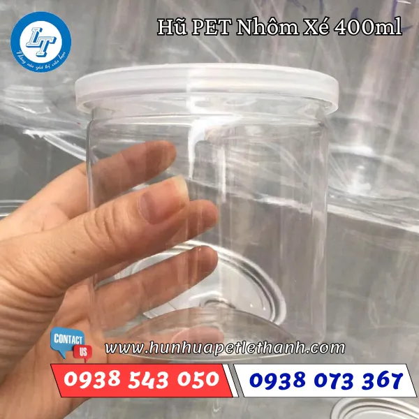 HŨ PET NHÔM XÉ 400ML (25G)