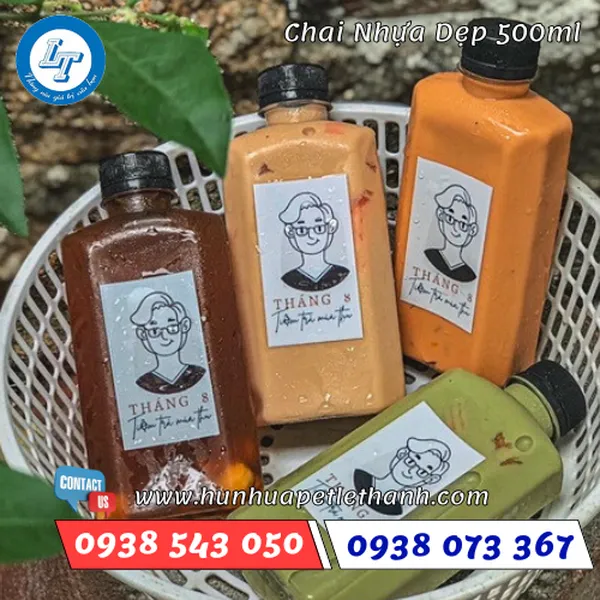 CHAI NHỰA DẸP VAI BẦU 500ML