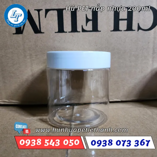 Hũ PET Nắp Nhựa 200ml