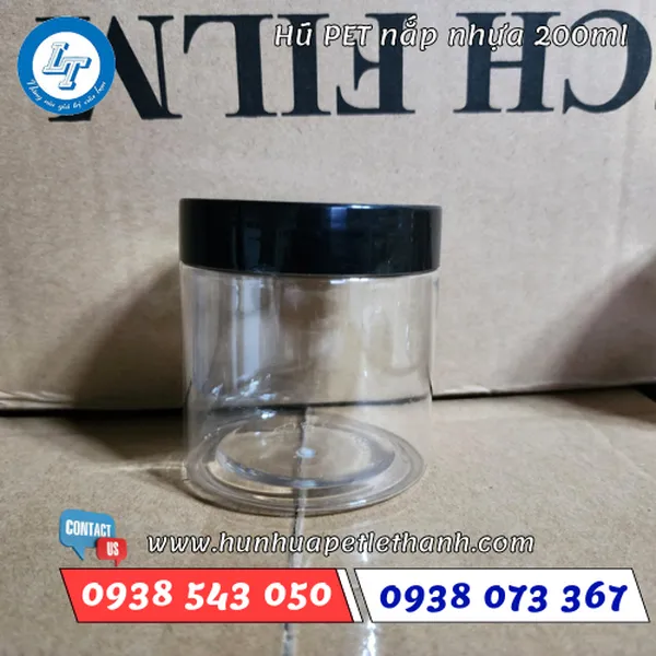 Hũ PET Nắp Nhựa 200ml