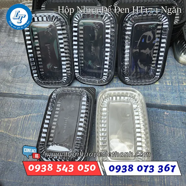 HỘP NHỰA ĐẾ ĐEN HT17 1 NGĂN