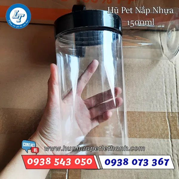 Hũ PET Nắp Nhựa 1500ml