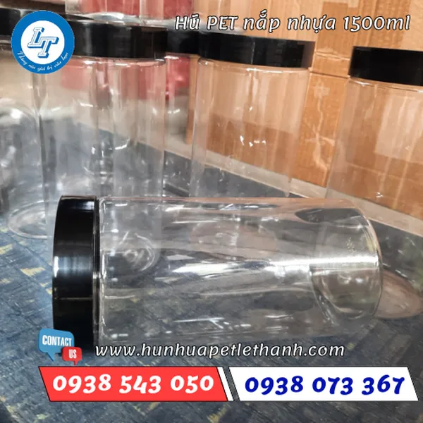 Hũ PET Nắp Nhựa 1500ml