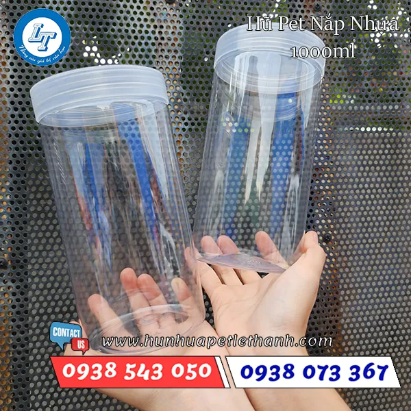 HŨ PET NẮP NHỰA 1000ML (41.5G)
