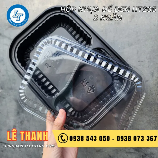 HỘP NHỰA ĐẾ ĐEN HT205