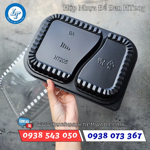 HỘP NHỰA ĐẾ ĐEN HT205