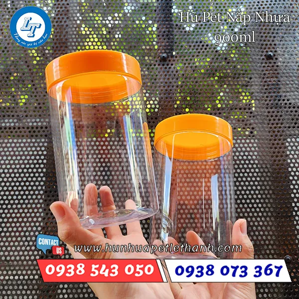 HŨ PET NẮP NHỰA 900ML (41.5G)