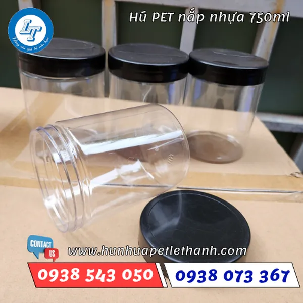 HŨ PET NẮP NHỰA 750ML (33G)