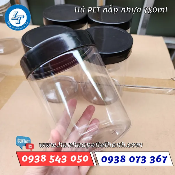 HŨ PET NẮP NHỰA 750ML (33G)