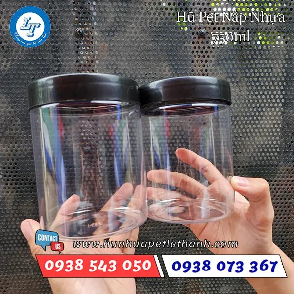 HŨ PET NẮP NHỰA 750ML (33G)