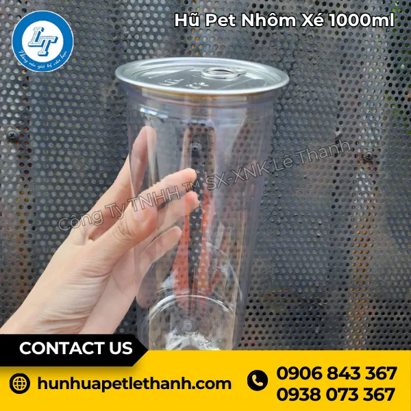 Hũ PET Nhôm Xé 1000ml