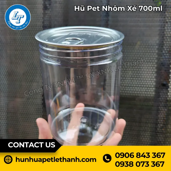 Hũ PET Nhôm Xé 700ml